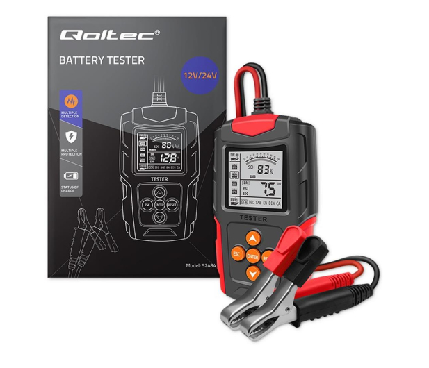 Qoltec Cyfrowy tester akumulatora LCD/12V/24V/3Ah-200Ah - 1210428 - zdjęcie 3